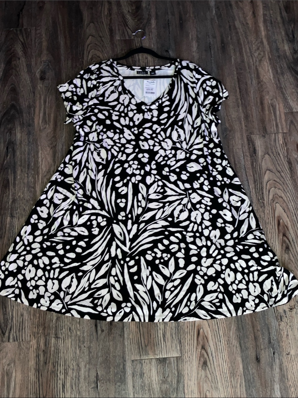 Plus size Cream & Black Dress